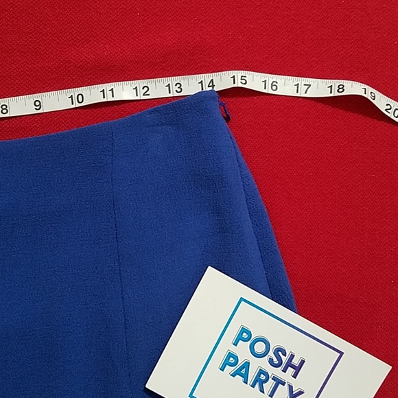 BCBGENERATION Bright Royal Blue mini skirt zip back hook and eye closure sz.6 - Picture 3 of 6